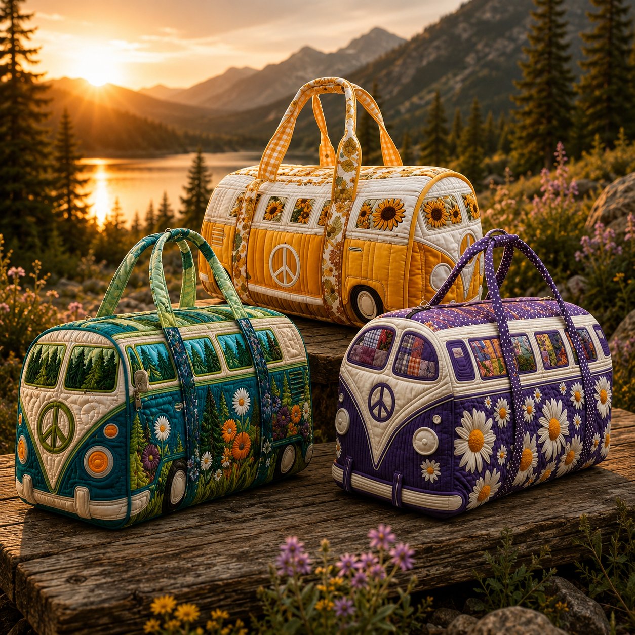 Fashionable Girls & Guys Quilted Boho Travel Tote