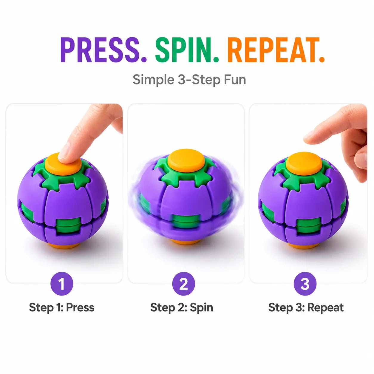 New Viral Press-To-Spin Fidget Ball