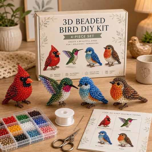 ✨ Tiny 3D Beaded Animal DIY Kit – Relaxing Handmade Mini Craft Gift