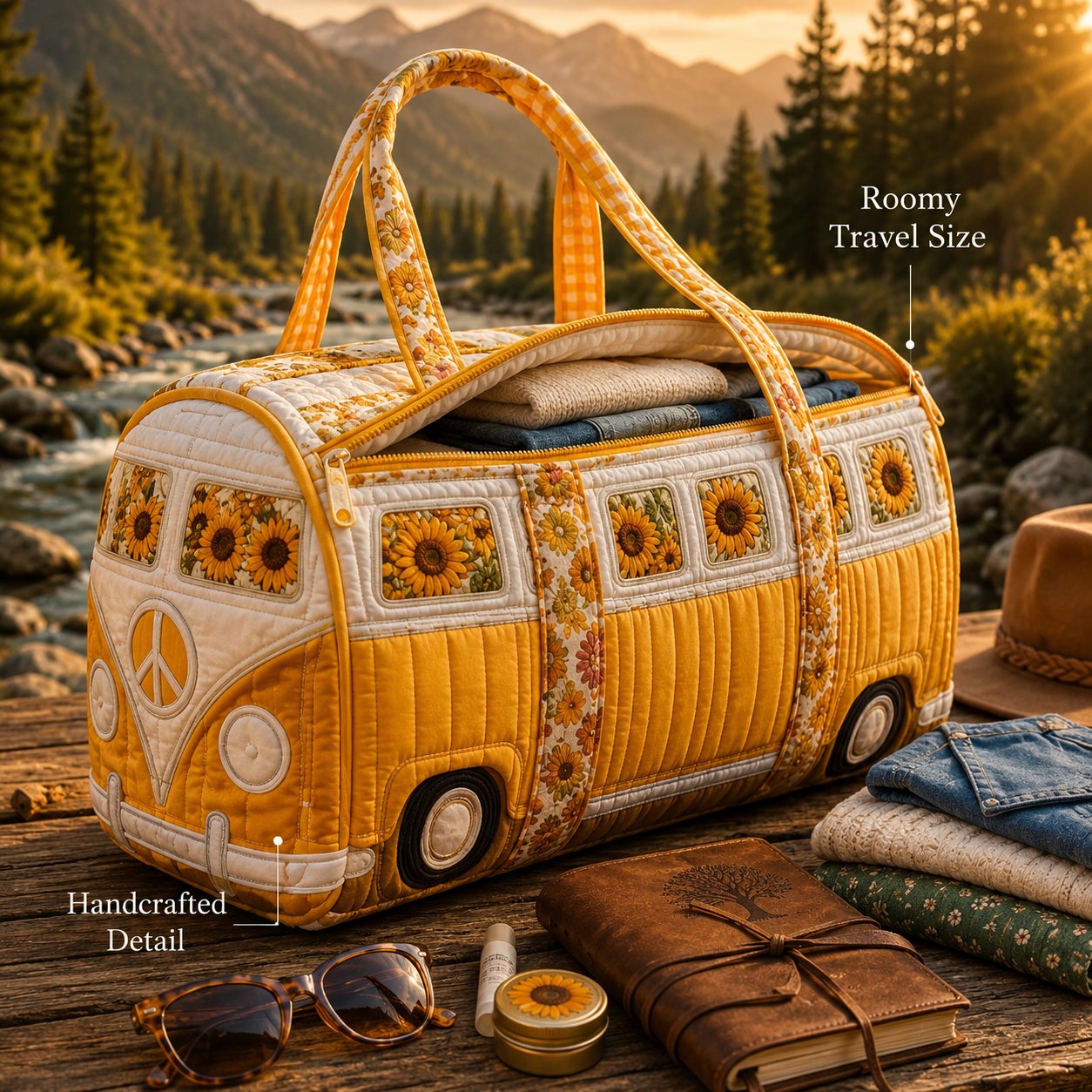 Fashionable Girls & Guys Quilted Boho Travel Tote