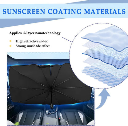 Foldable UV-Blocking Windshield Sun Shade Umbrella