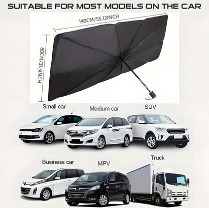 Foldable UV-Blocking Windshield Sun Shade Umbrella