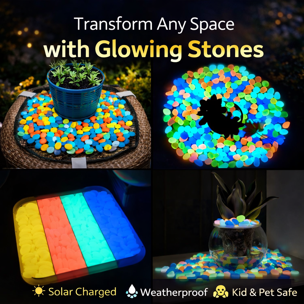 💥LAST DAY SALE 50%OFF💥🌈Colorful Glow-in-the-Dark Garden Stones
